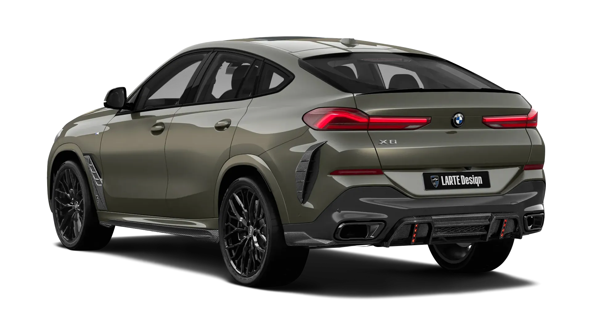 BMW X6 G06 LCI III Facelift в цвете Manhattan Green с карбоновым тюнингом