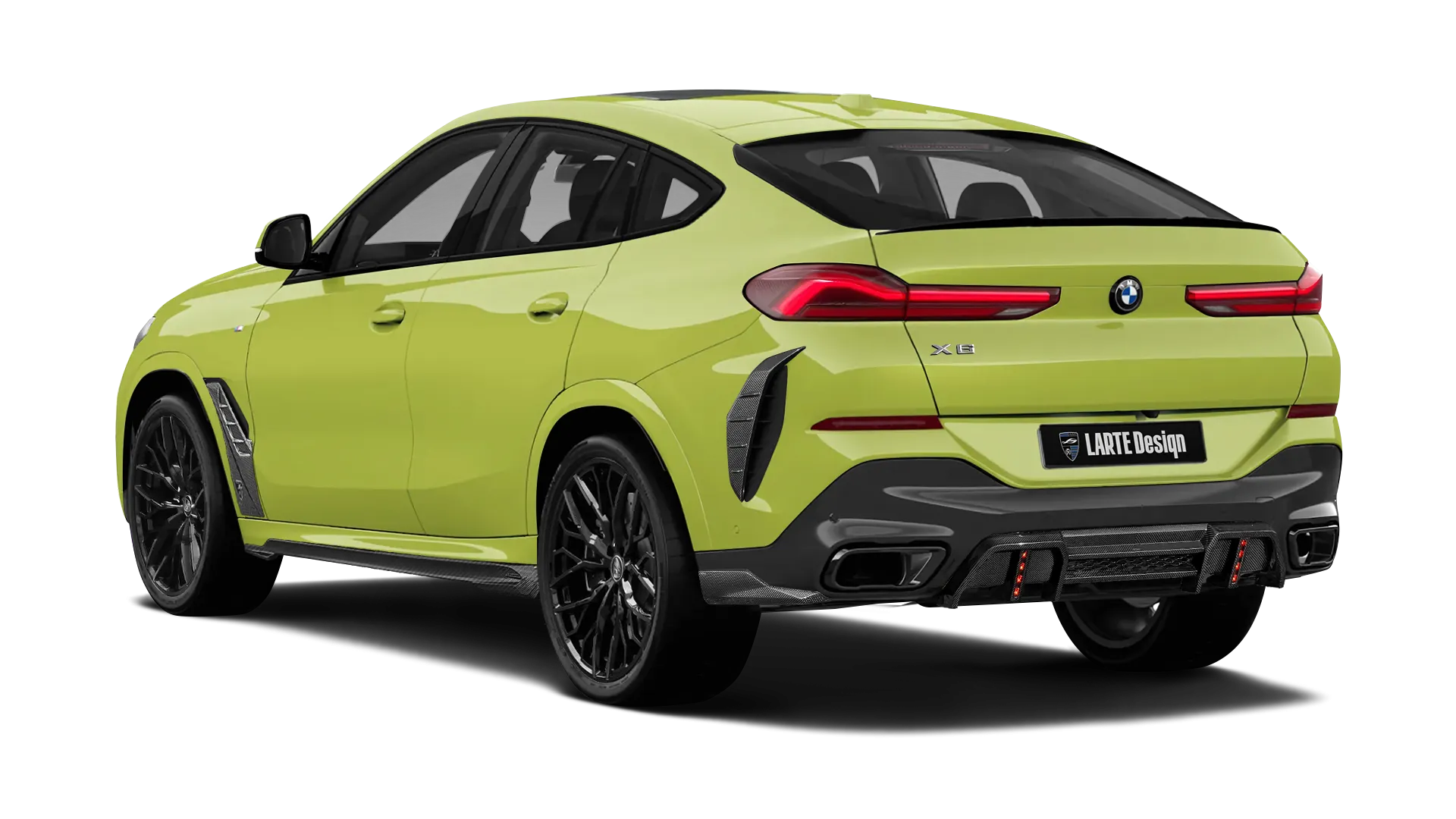BMW X6 G06 LCI III Facelift в цвете Saõ Paulo Yellow с карбоновым тюнингом