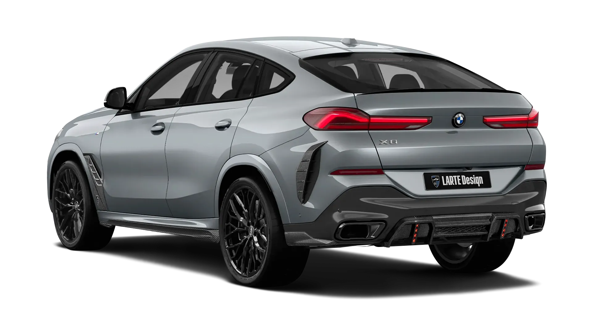 BMW X6 G06 LCI III Facelift в цвете Skyscraper Grey с карбоновым тюнингом