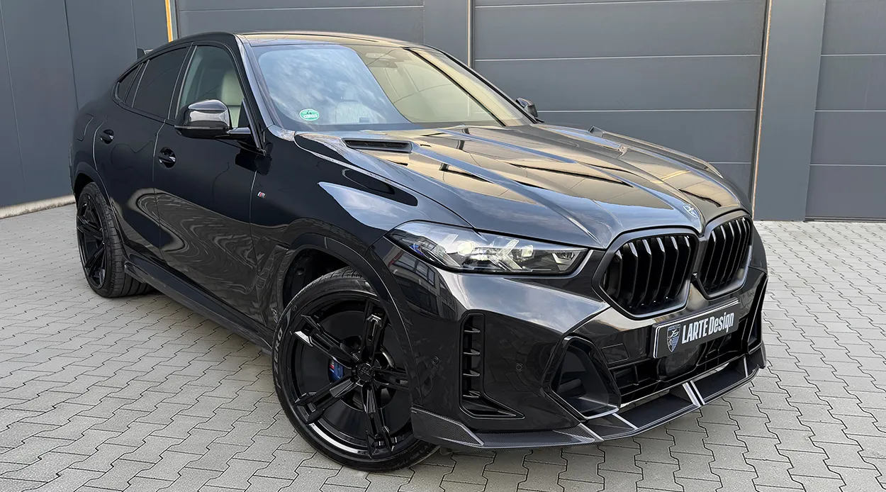 Перед под углом BMW X6 G06 LCI III Facelift с кастомным обвесом