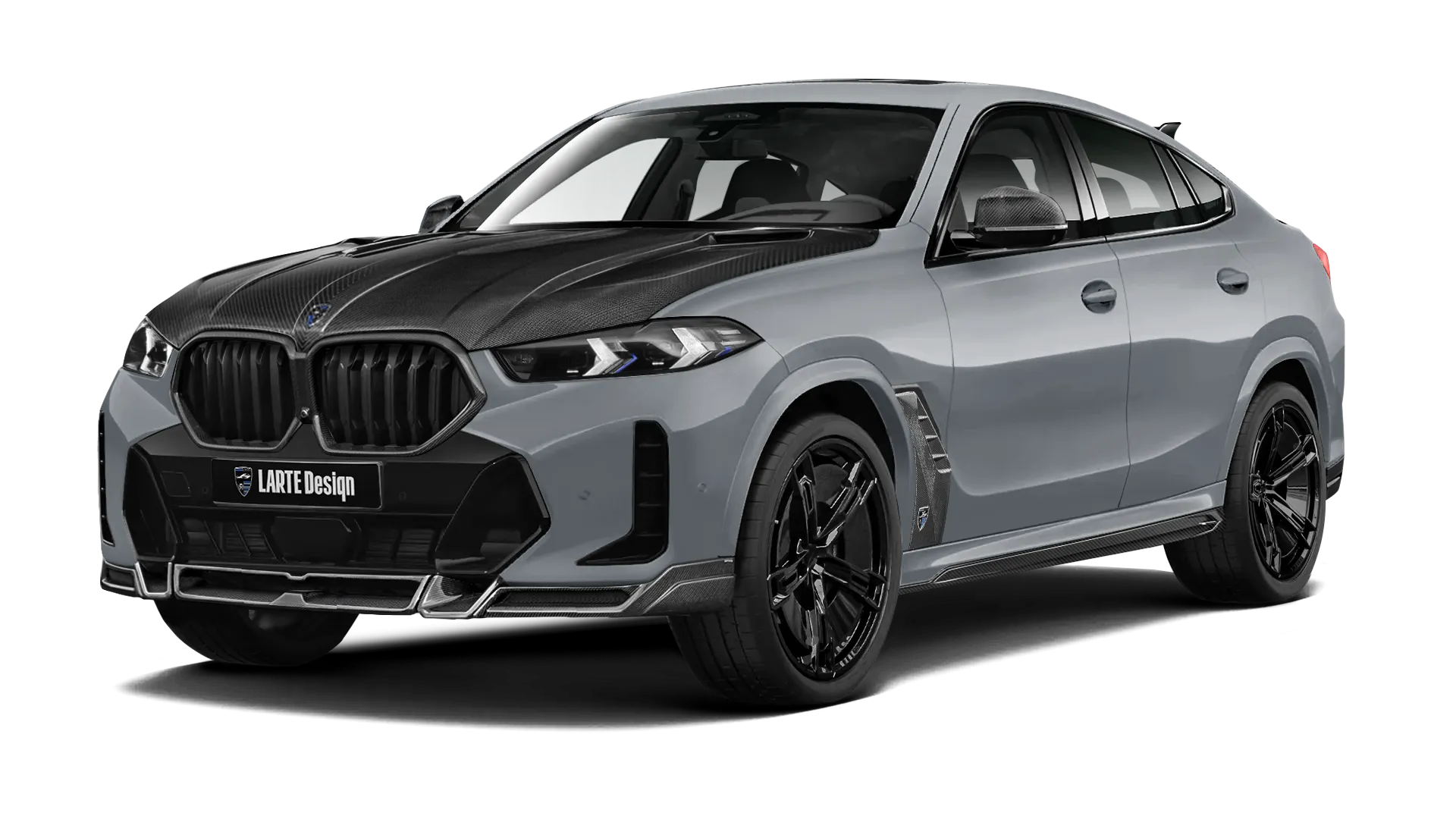 BMW X6 G06 LCI 2023 - 2026 в цвете Brooklyn Grey с карбоновым обвесом