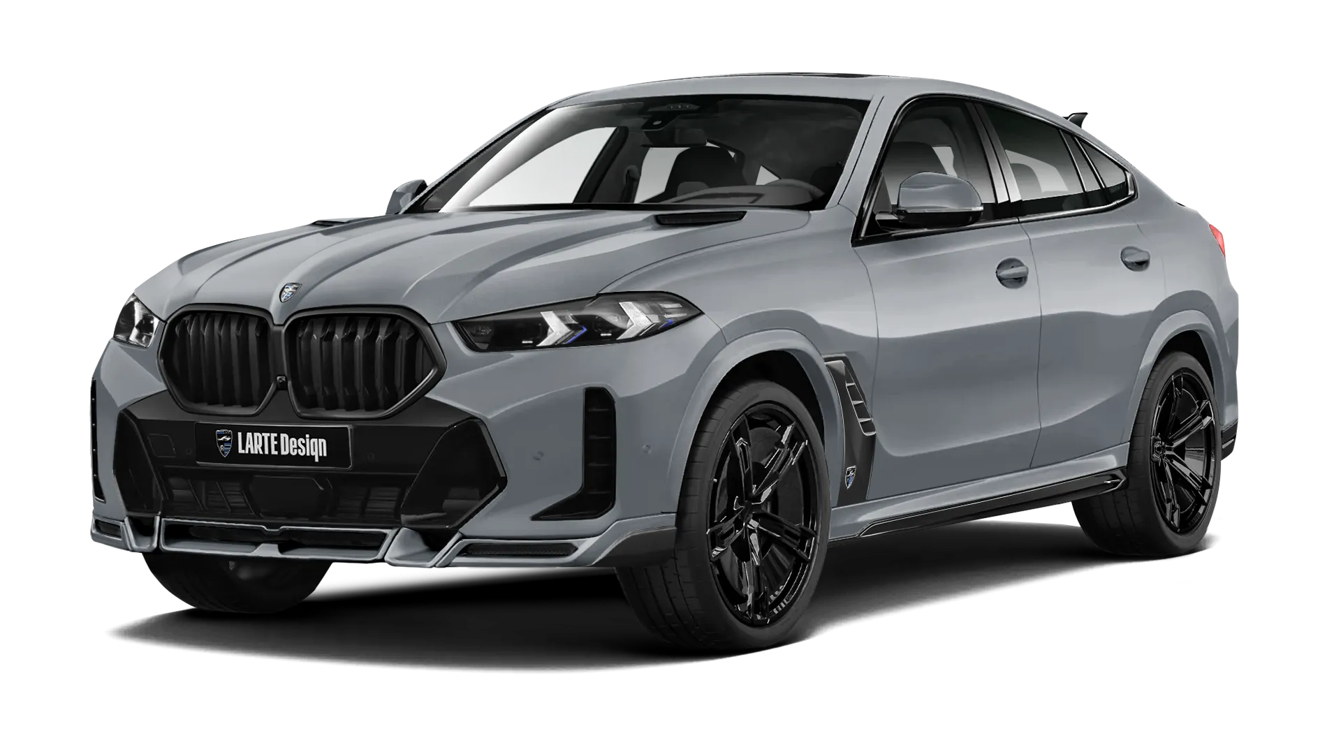 BMW X6 G06 LCI 2023 - 2026 в цвете Brooklyn Grey с кастомным обвесом