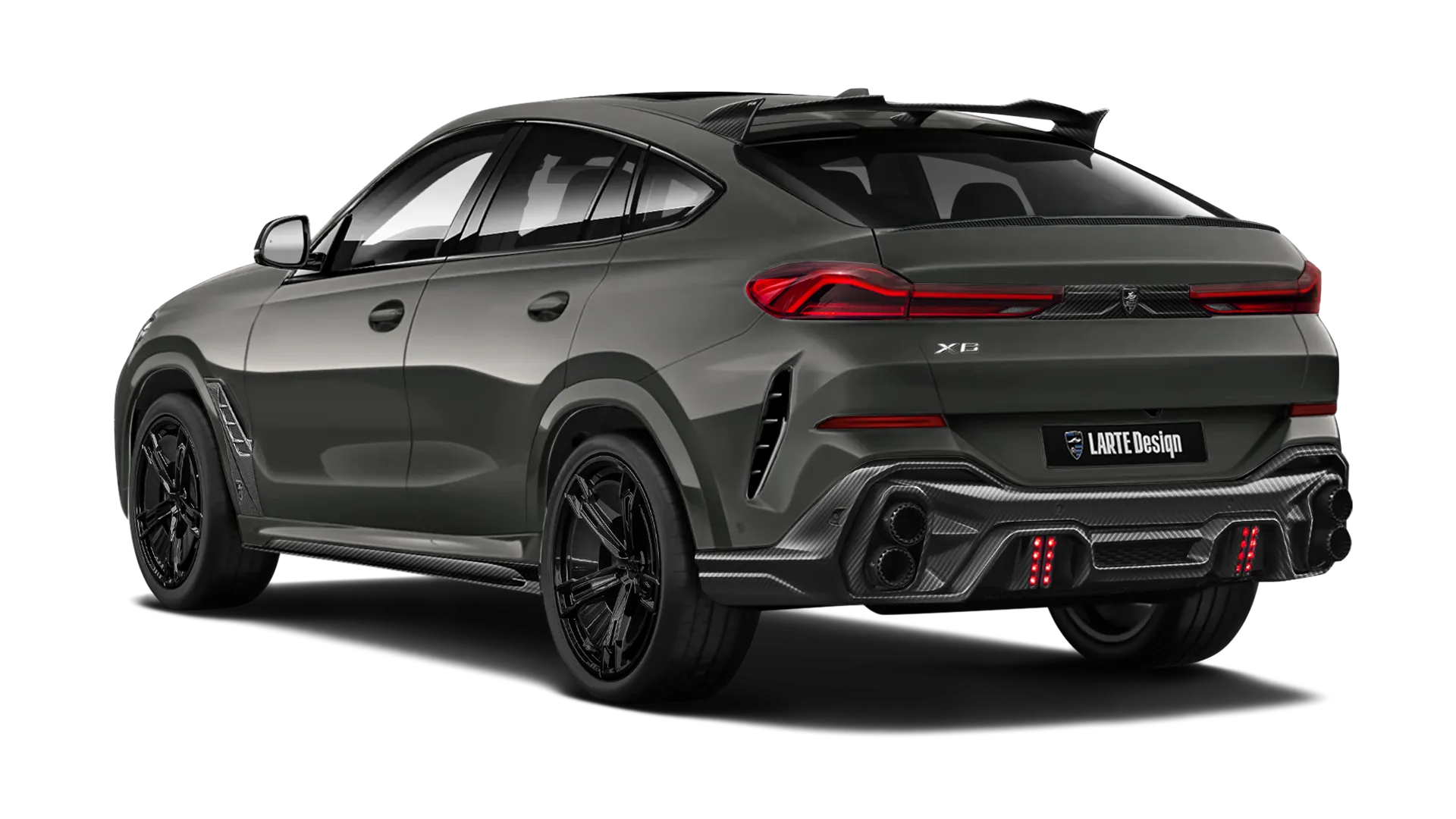 BMW X6 G06 LCI 2023 - 2026 в цвете Dravit Grey с карбоновым тюнингом
