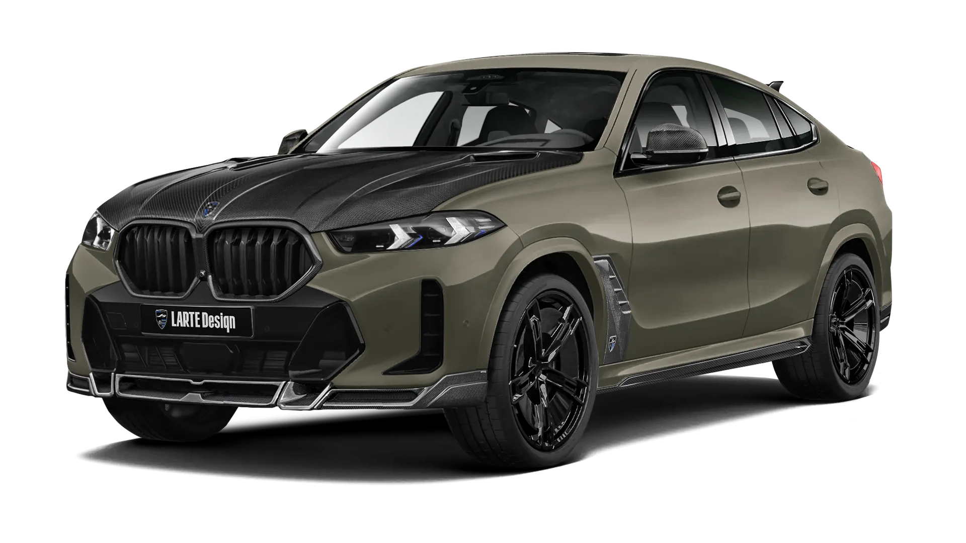 BMW X6 G06 LCI 2023 - 2026 в цвете Manhattan с карбоновым обвесом