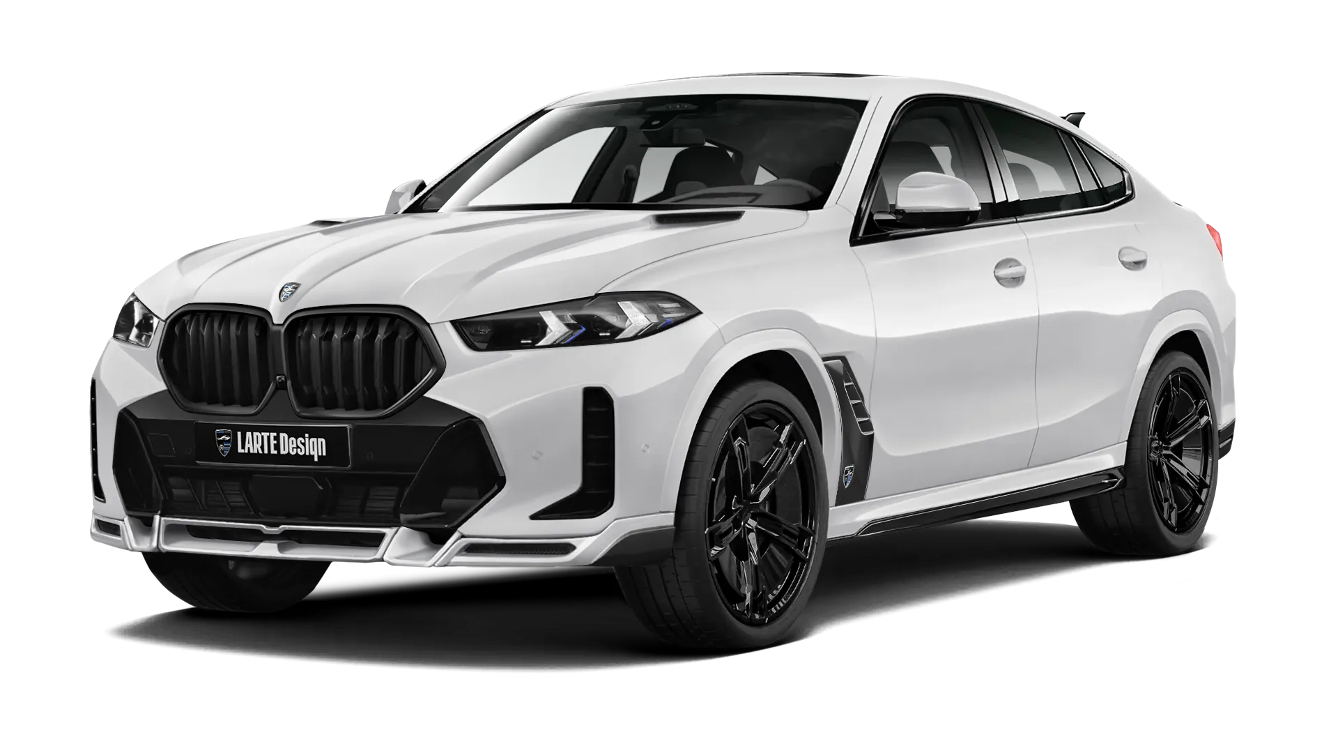 BMW X6 G06 LCI 2023 - 2026 в цвете Mineral White с кастомным обвесом