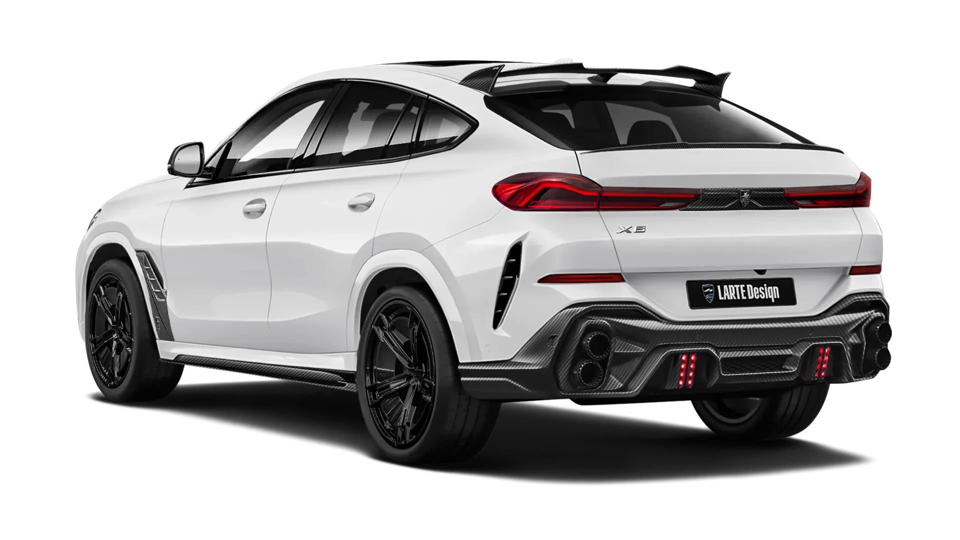 BMW X6 G06 LCI 2023 - 2026 в цвете Mineral White с карбоновым тюнингом