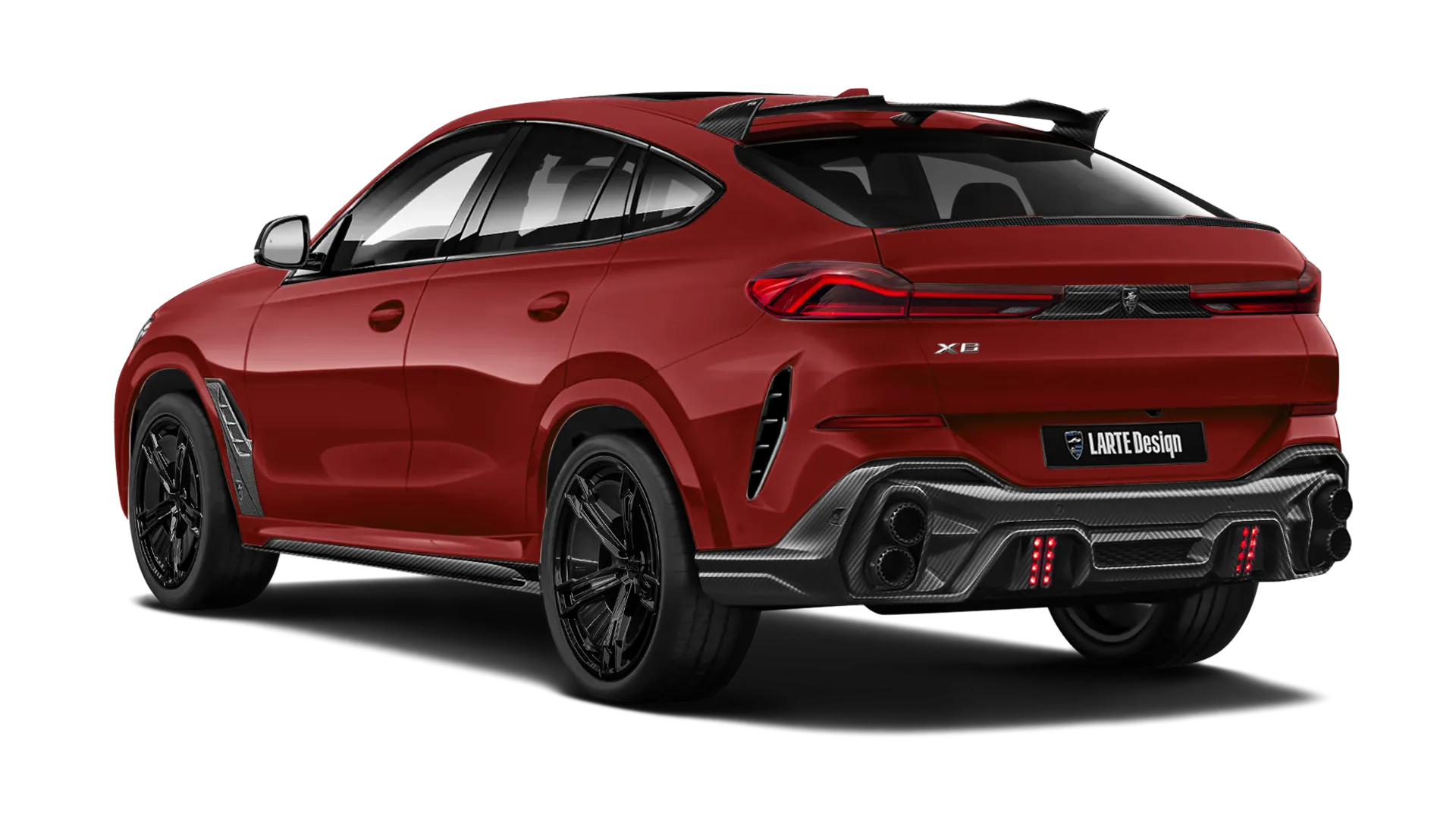 BMW X6 G06 LCI 2023 - 2026 в цвете Toronto Red с карбоновым тюнингом