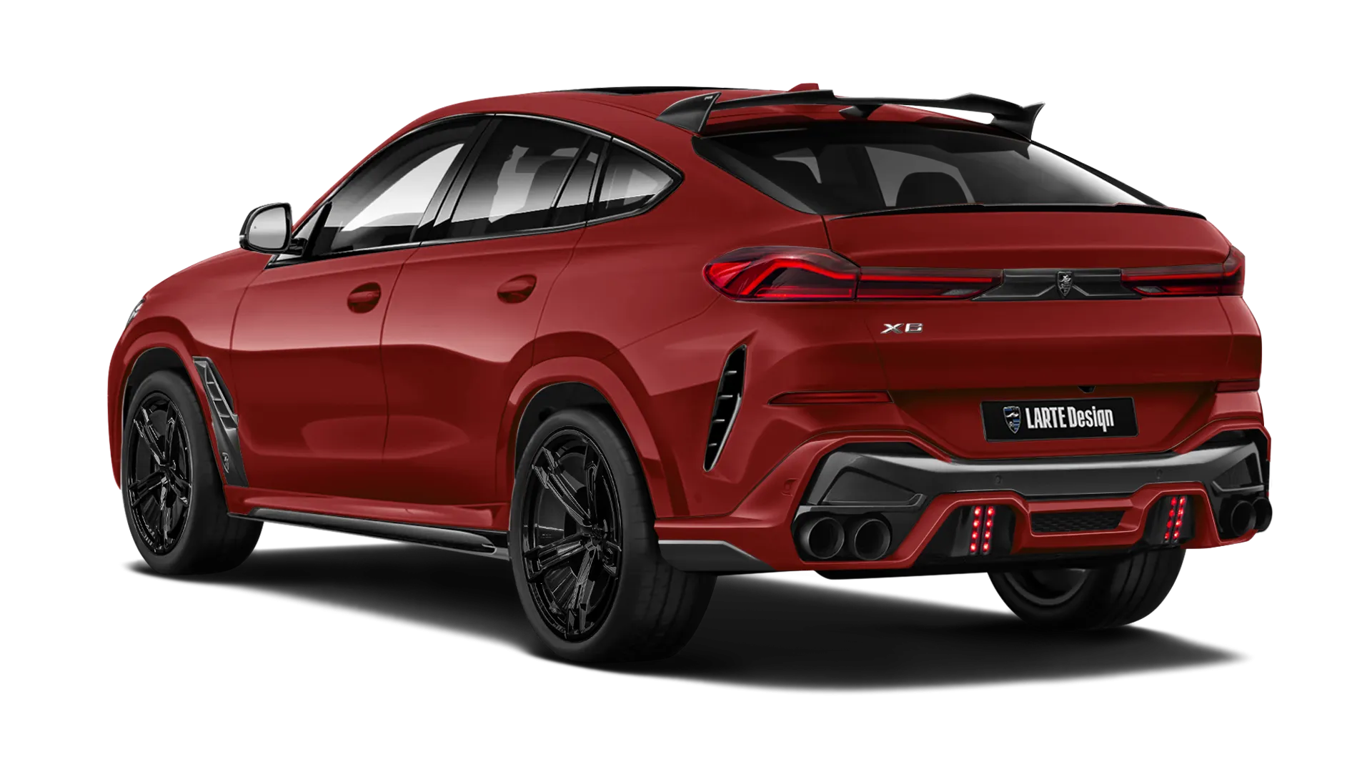 BMW X6 G06 LCI 2023 - 2026 в цвете Toronto Red с кастомным тюнингом