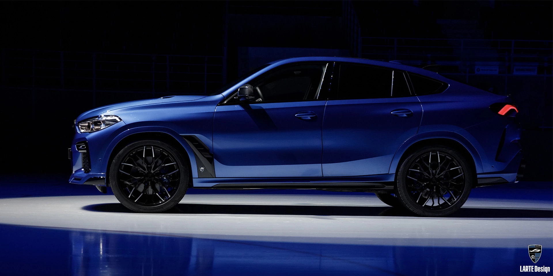 Приобретите кованые легкосплавные диски для BMW X6 M sport G06 LARTE Performance Phytonic Blue Metallic