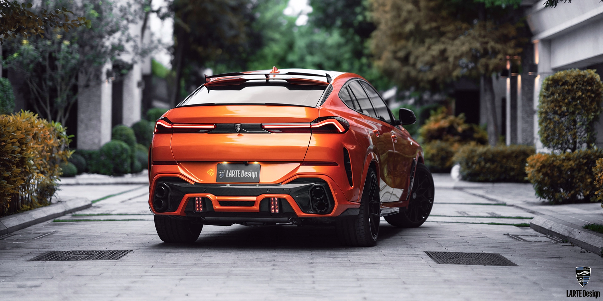 Запрос на дополнительный диффузор из углеродного волокна для BMW X6M sport G06 в упаковке 2024