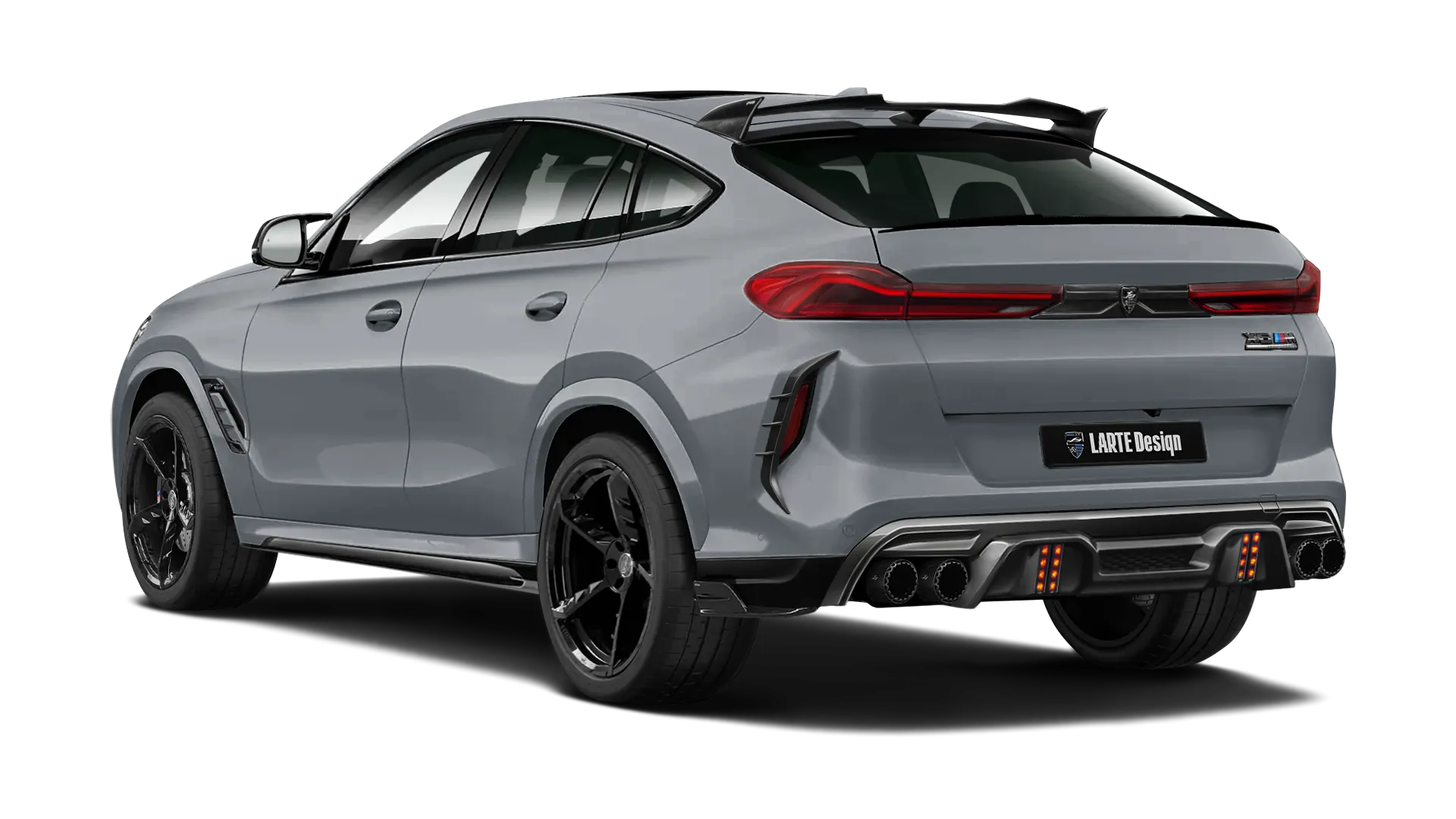 BMW X6M F96 LCI 2023 - 2026 в цвете Brooklyn Grey с кастомным тюнингом