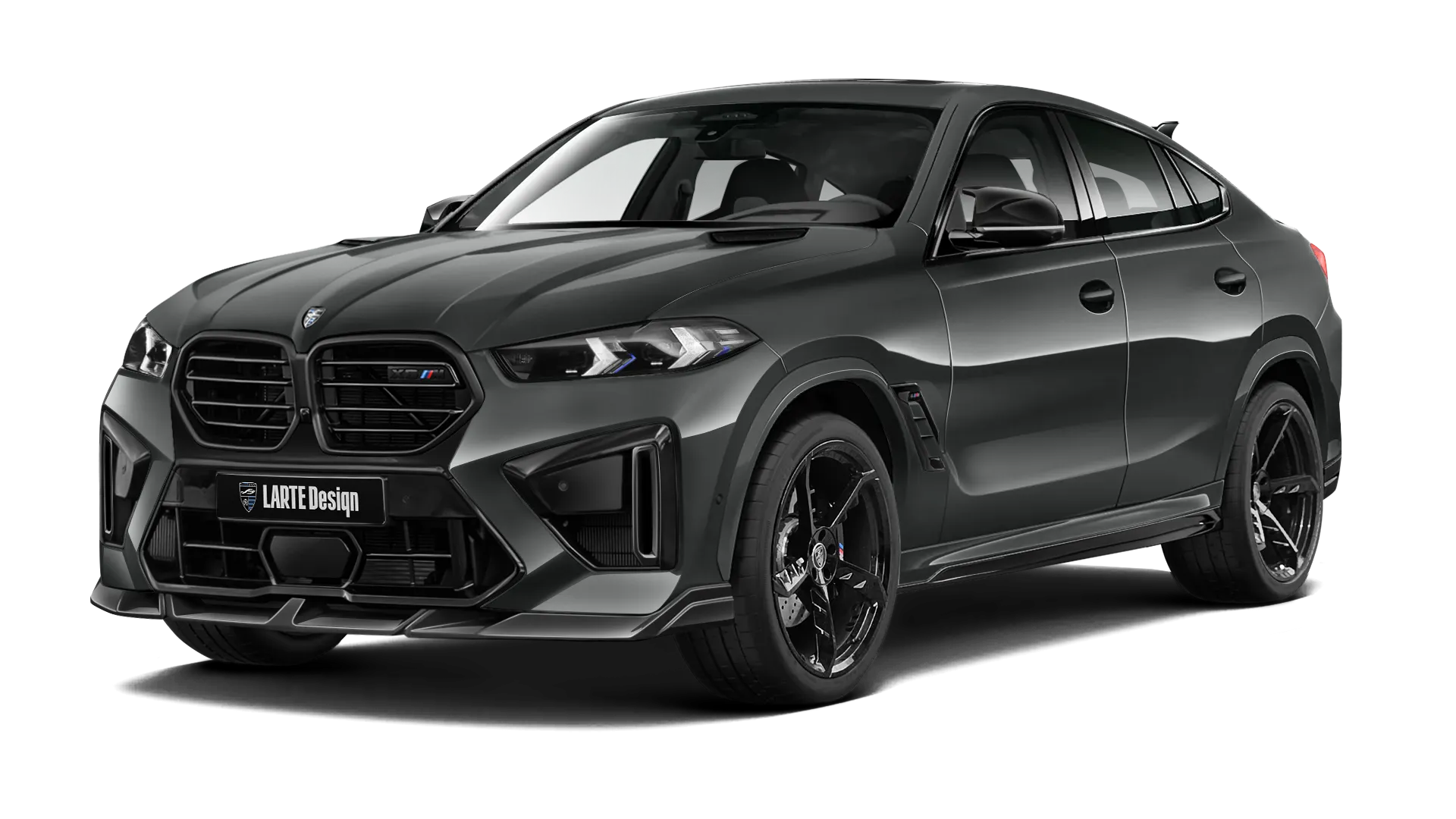 BMW X6M F96 LCI 2023 - 2026 в цвете Dravit Grey с кастомным обвесом