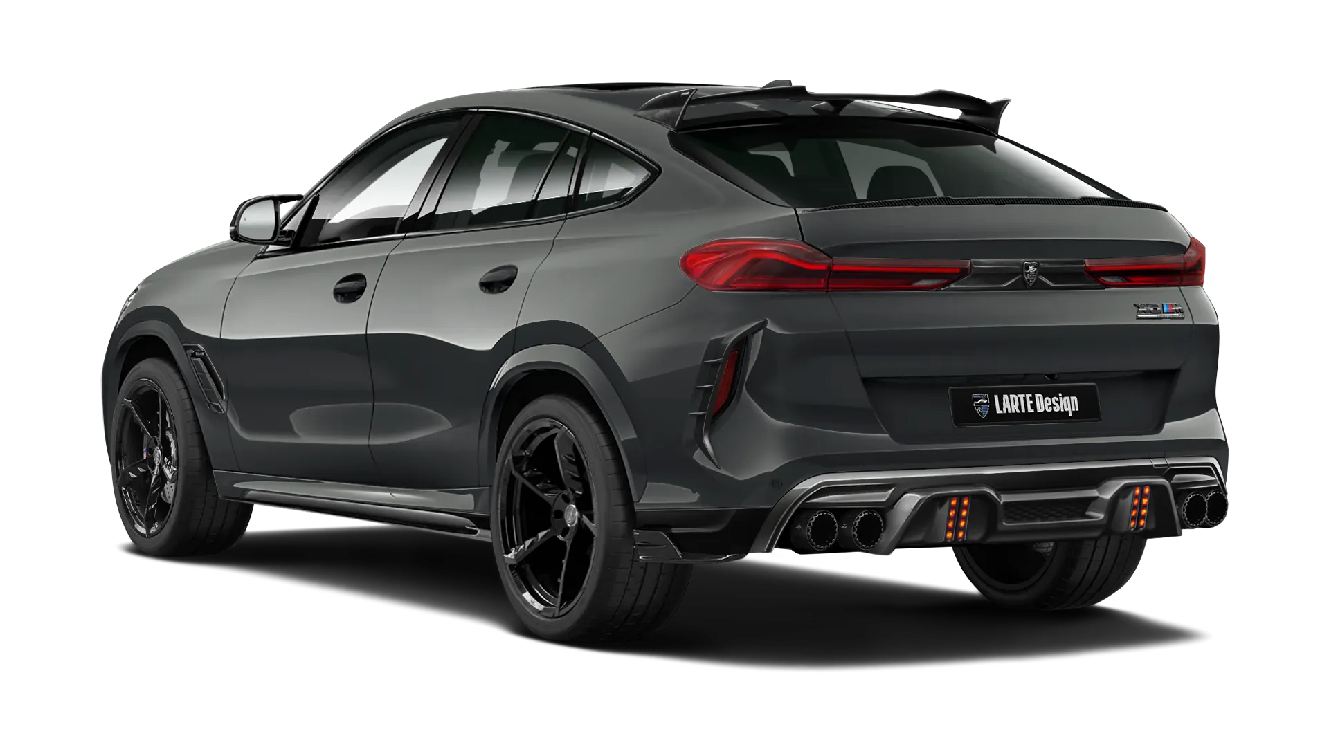 BMW X6M F96 LCI 2023 - 2026 в цвете Dravit Grey с кастомным тюнингом