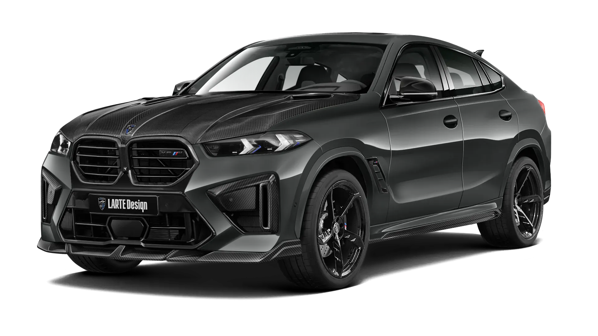BMW X6M F96 LCI 2023 - 2026 в цвете Dravit Grey с карбоновым обвесом