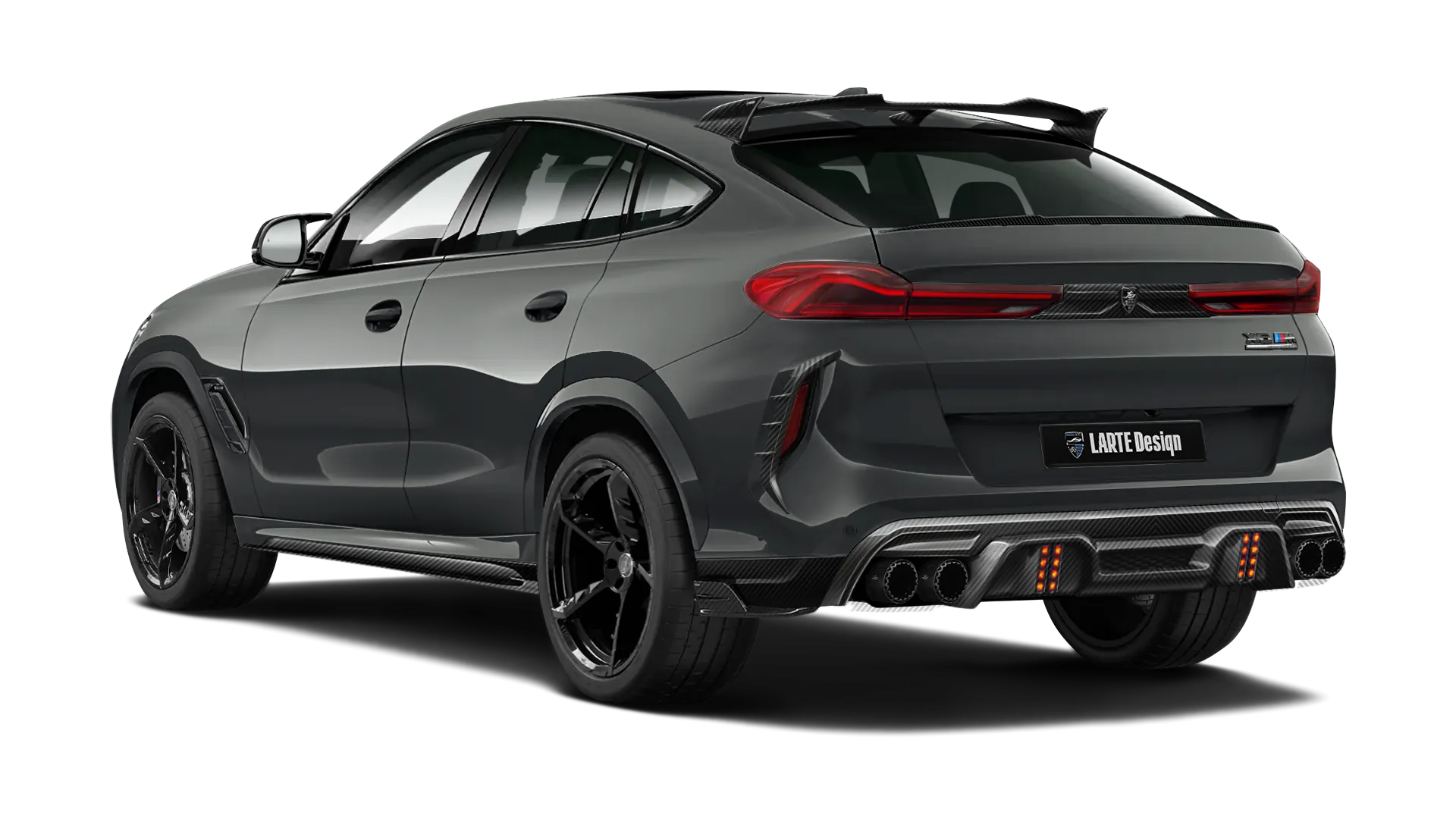 BMW X6M F96 LCI 2023 - 2026 в цвете Dravit Grey с карбоновым тюнингом