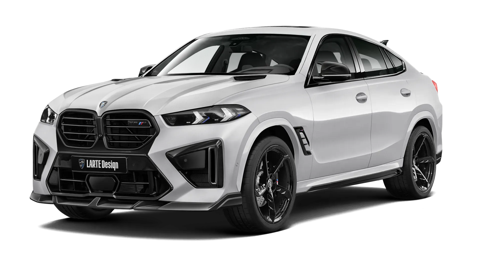 BMW X6M F96 LCI 2023 - 2026 в цвете Mineral White с кастомным обвесом