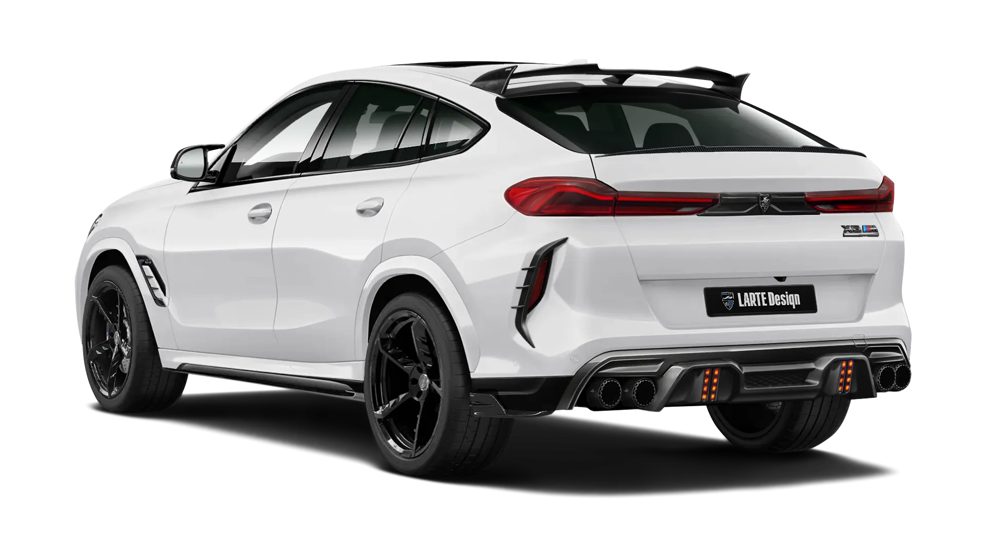 BMW X6M F96 LCI 2023 - 2026 в цвете Mineral White с кастомным тюнингом