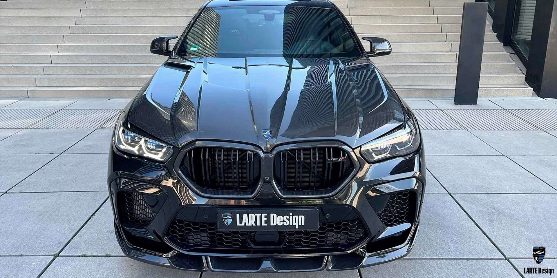 Цена на внедорожник с капотом из углеродного волокна для LARTE Performance BMW X6 M Competition F96 Сarbon Black Metallic