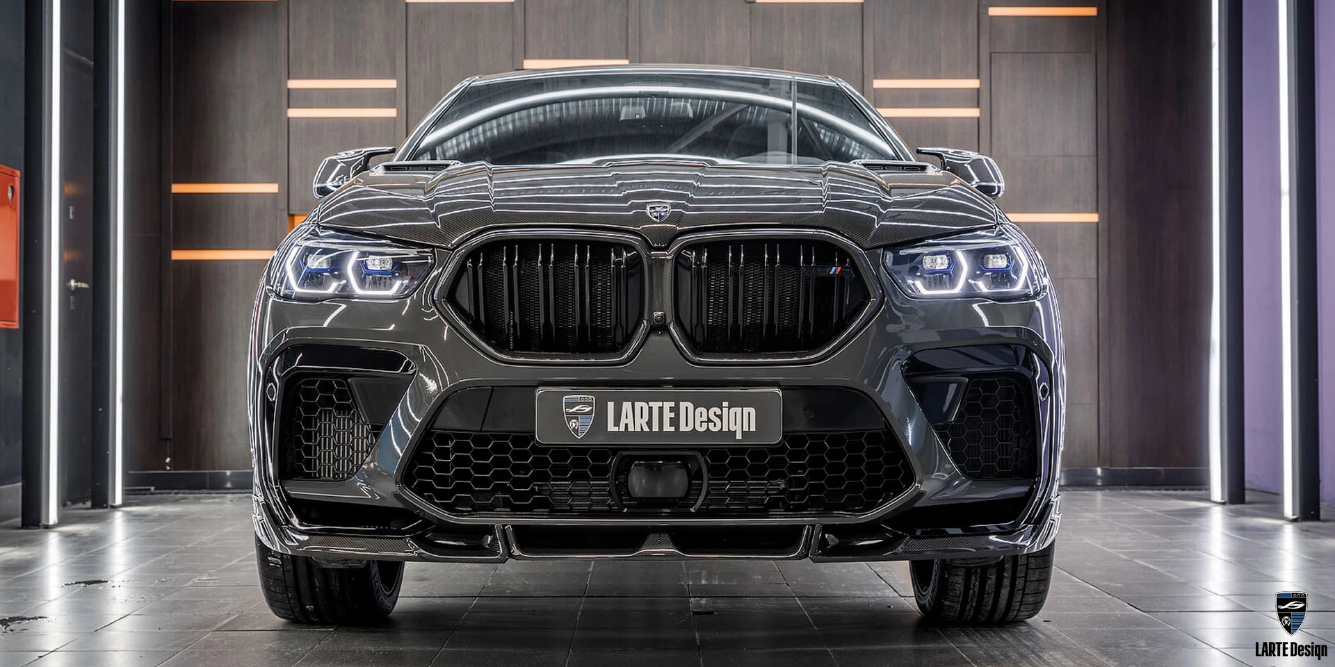 Элементы дизайна автомобилей Юбки для LARTE Performance BMW X6 M Competition F96 Dravit Grey Metallic