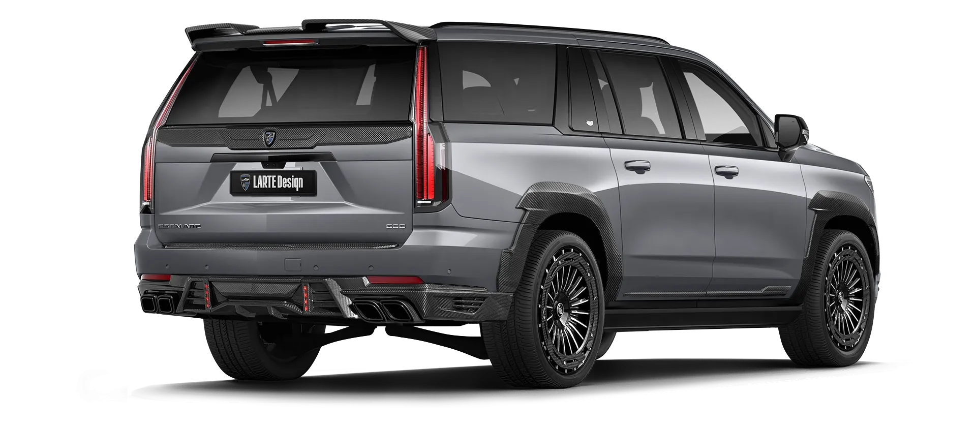 Cadillac Escalade 600 в цвете Argent Silver Metallic с карбоновым тюнингом