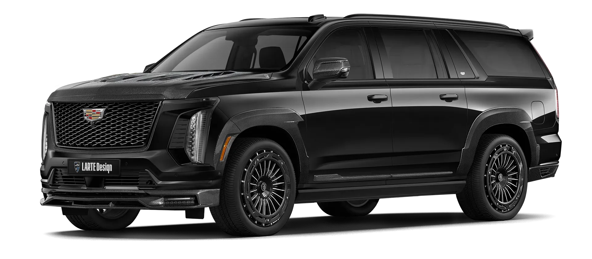 Cadillac Escalade 600 в цвете Black Raven с карбоновым обвесом