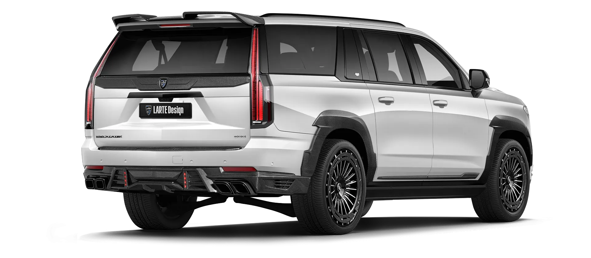 Cadillac Escalade 600 в цвете Crystal White Tricoat с карбоновым тюнингом