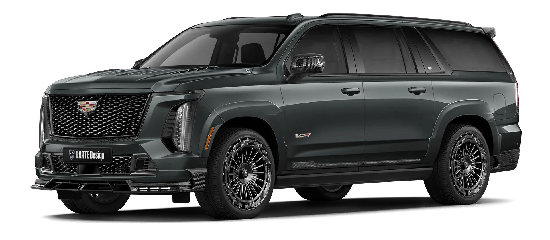 CADILLAC ESCALADE V V-ESV 2024-2026 в цвете Aegeon Stone с кастомным обвесом