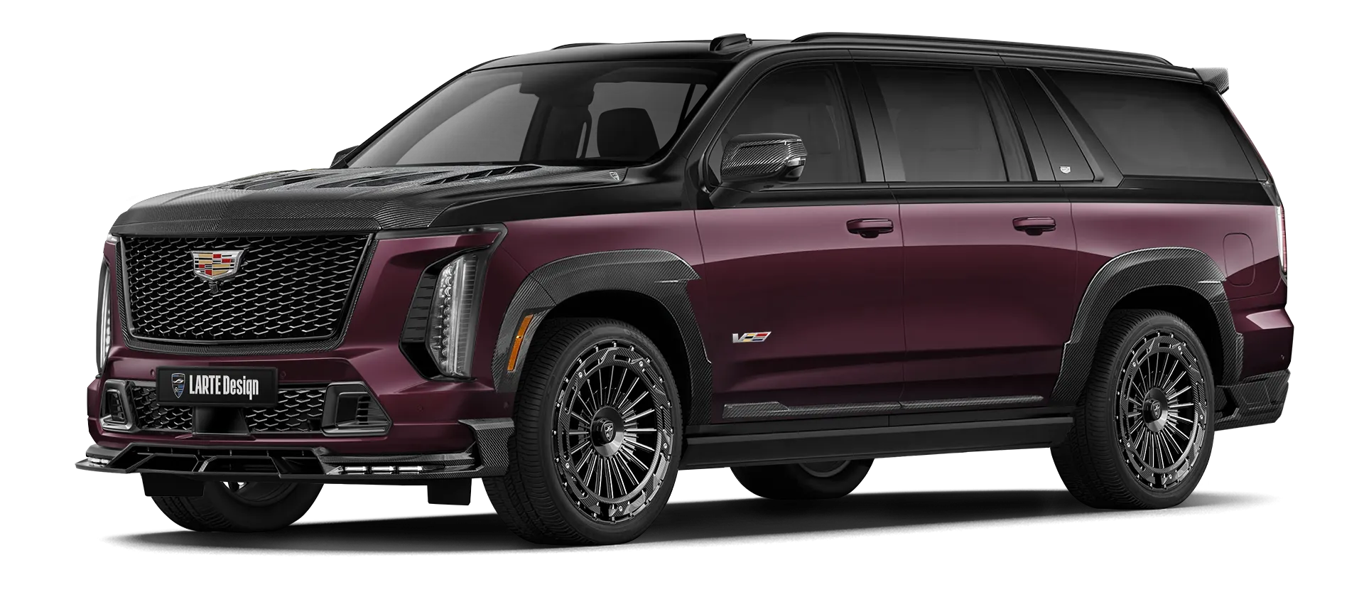 CADILLAC ESCALADE V V-ESV 2024-2026 в цвете Bordo с карбоновым обвесом