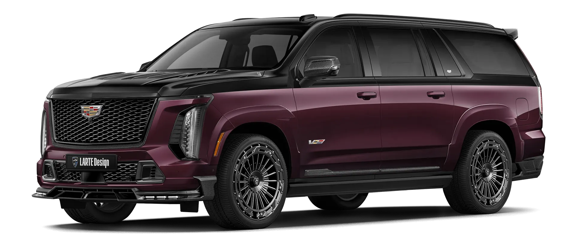 CADILLAC ESCALADE V V-ESV 2024-2026 в цвете Bordo с кастомным обвесом