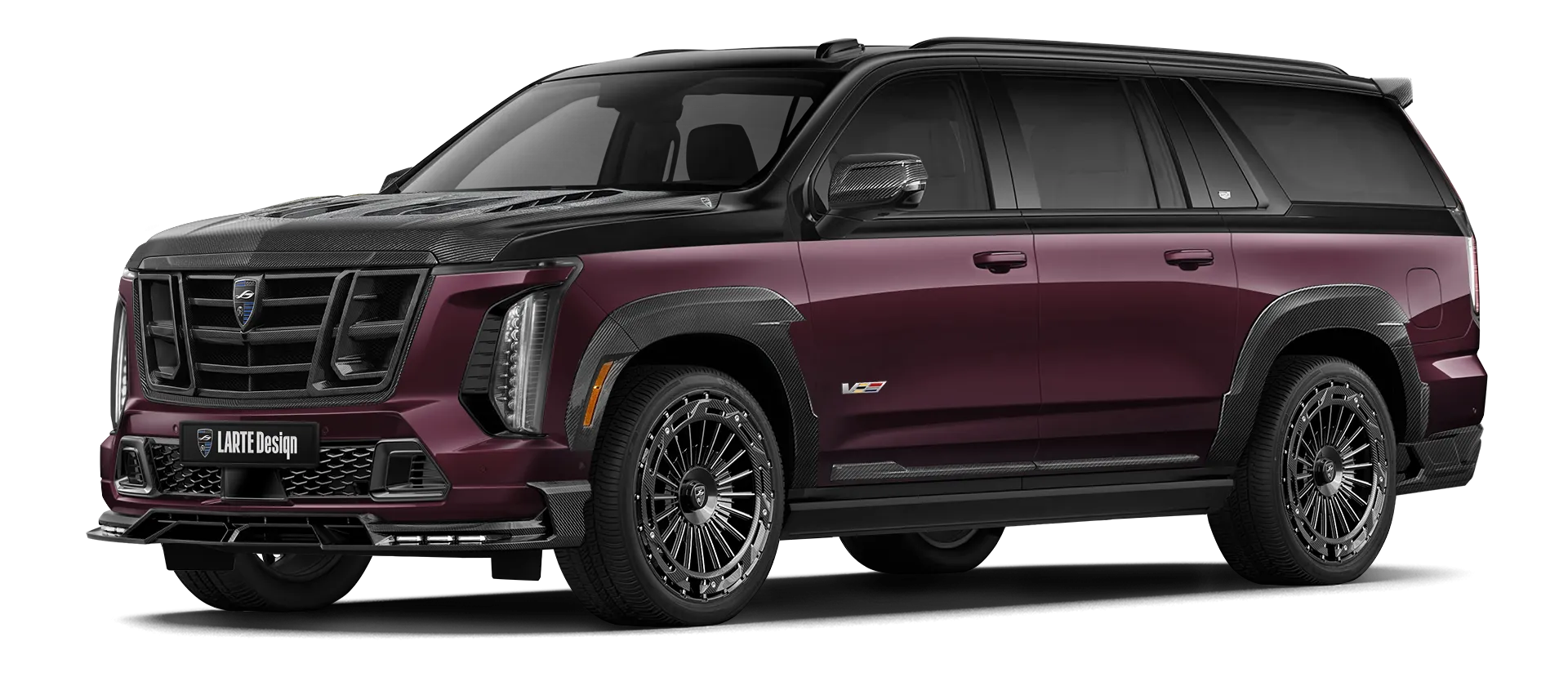 CADILLAC ESCALADE V V-ESV 2024-2026 в цвете Bordo с карбоновым обвесом