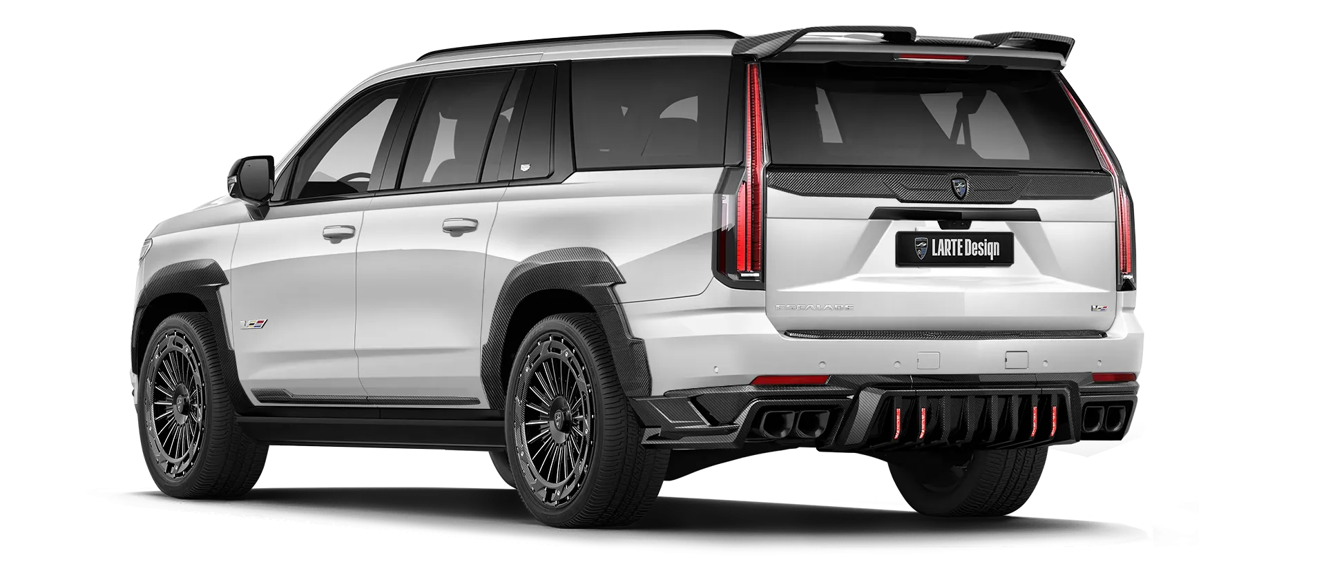 CADILLAC ESCALADE V V-ESV 2024-2026 в цвете Crystal White Tricoat с карбоновым тюнингом