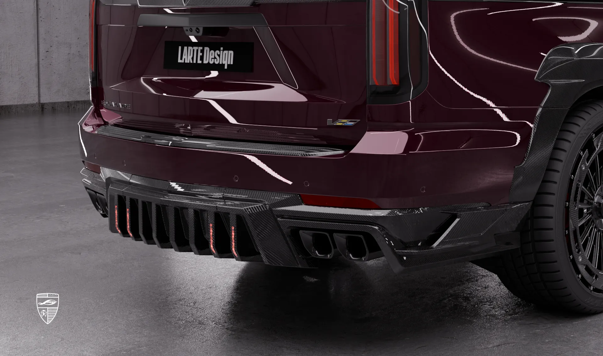 Диффузор в тюнинг-комплекте для Cadillac Escalade V-ESV Facelift от LARTE Design