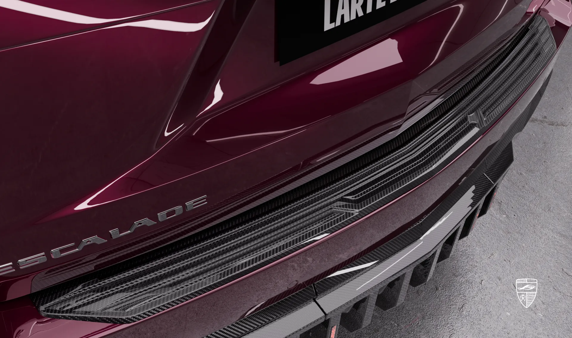 Накладка на задний бампер для SUV Cadillac Escalade V-ESV Facelift от LARTE Design