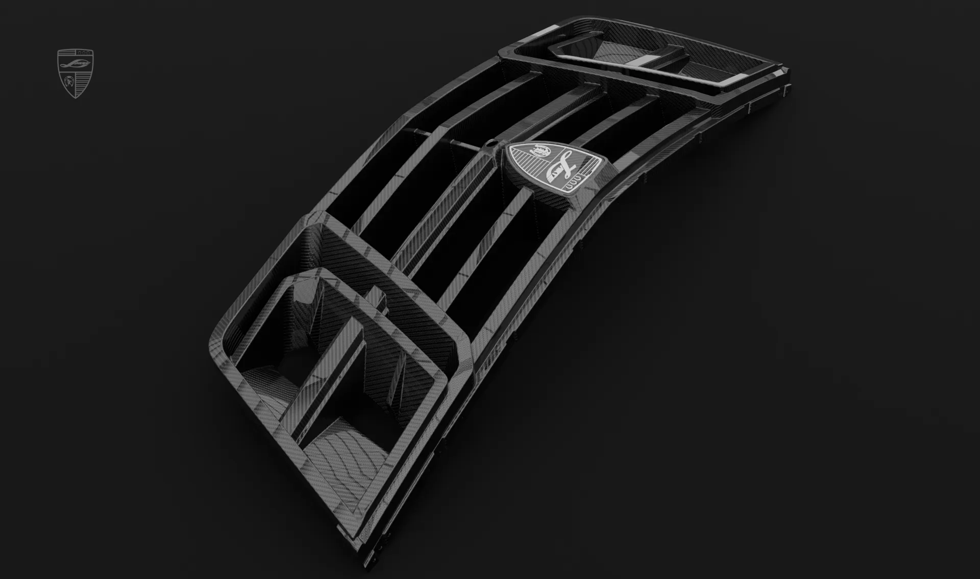 Карбоновая решетка радиатора в кузовном комплекте для Escalade V Facelift от LARTE Design