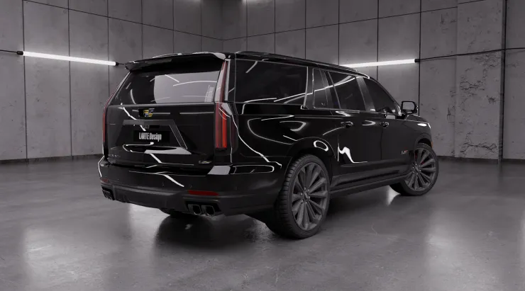 Задний профиль Cadillac Escalade V-ESV Facelift с кастомным тюнингом