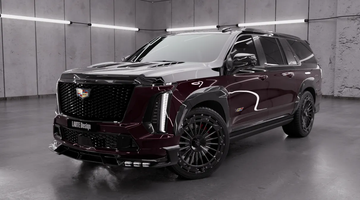 Перед под углом Cadillac Escalade V-ESV Facelift с кастомным обвесом
