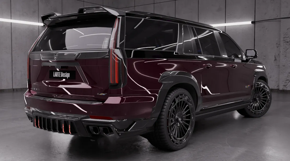 Задний профиль Cadillac Escalade V-ESV Facelift с кастомным тюнингом