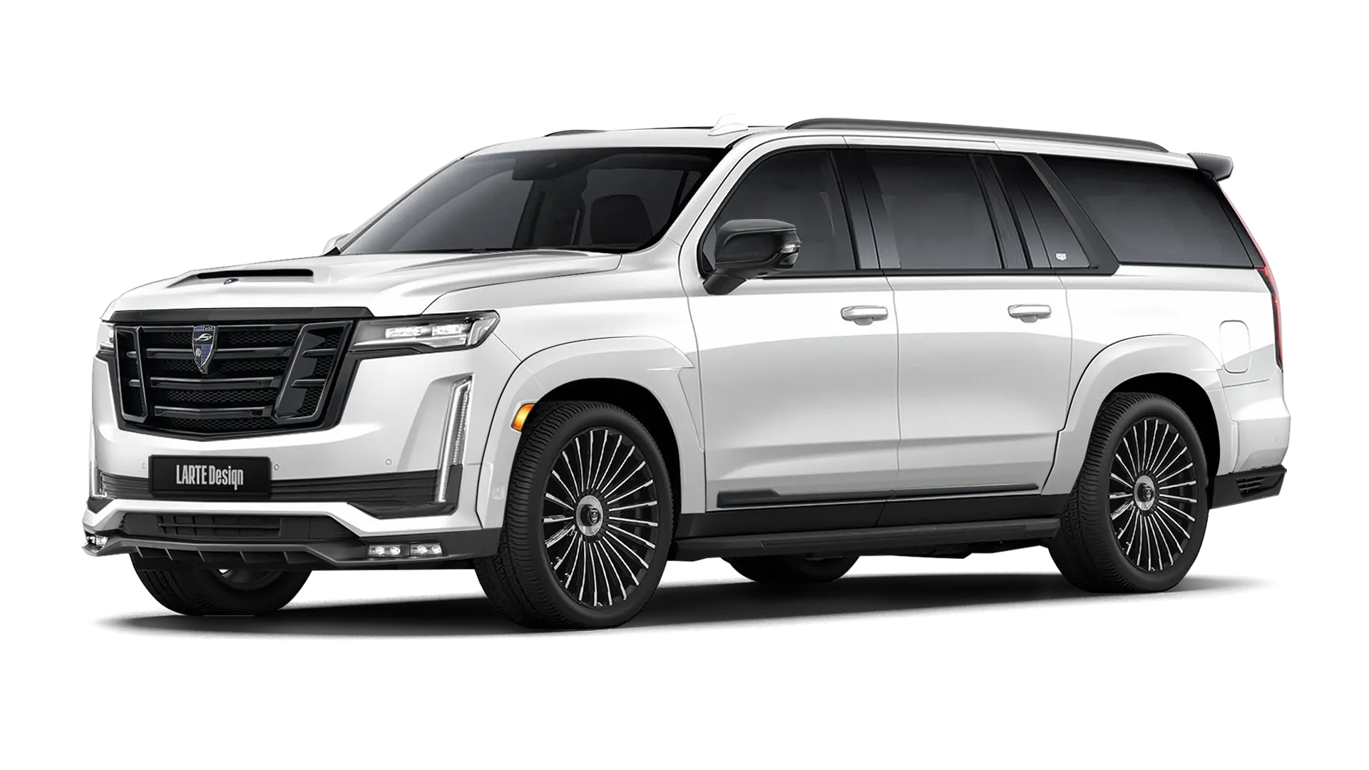CADILLAC ESCALADE GMT 1XX 2020 - 2024 в цвете Crystal White Tricoat с кастомным обвесом