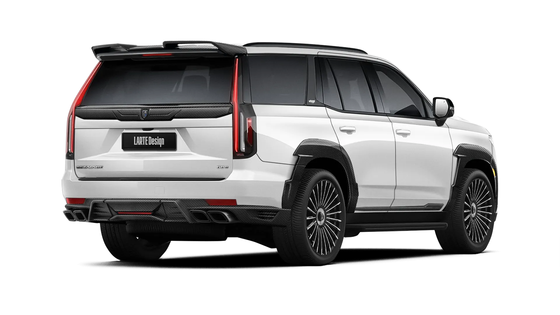 CADILLAC ESCALADE GMT 1XX 2020 - 2024 в цвете Crystal White Tricoat с карбоновым тюнингом