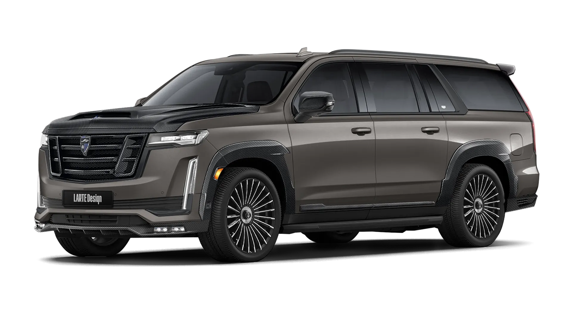 CADILLAC ESCALADE GMT 1XX 2020 - 2024 в цвете Dark Mocha Metallic с карбоновым обвесом