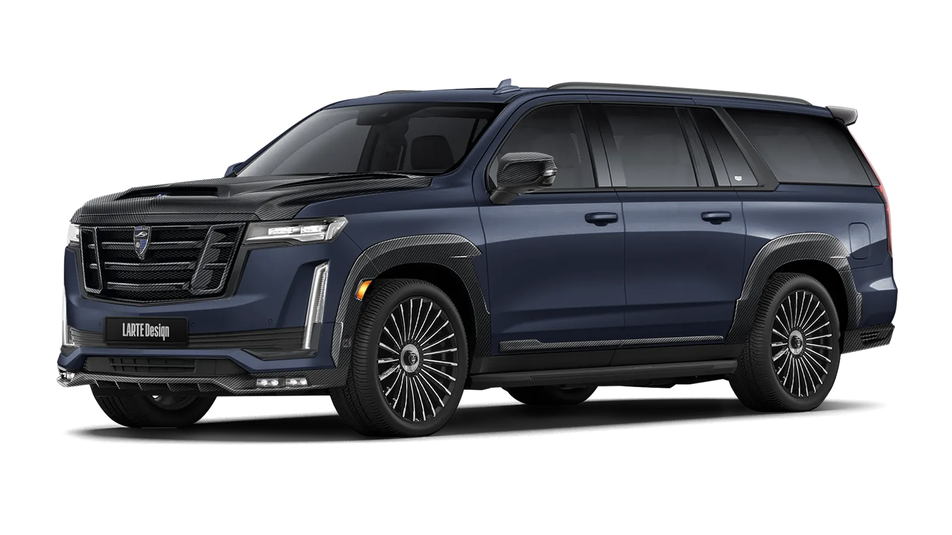 CADILLAC ESCALADE GMT 1XX 2020 - 2024 в цвете Dark Moon Blue с карбоновым обвесом