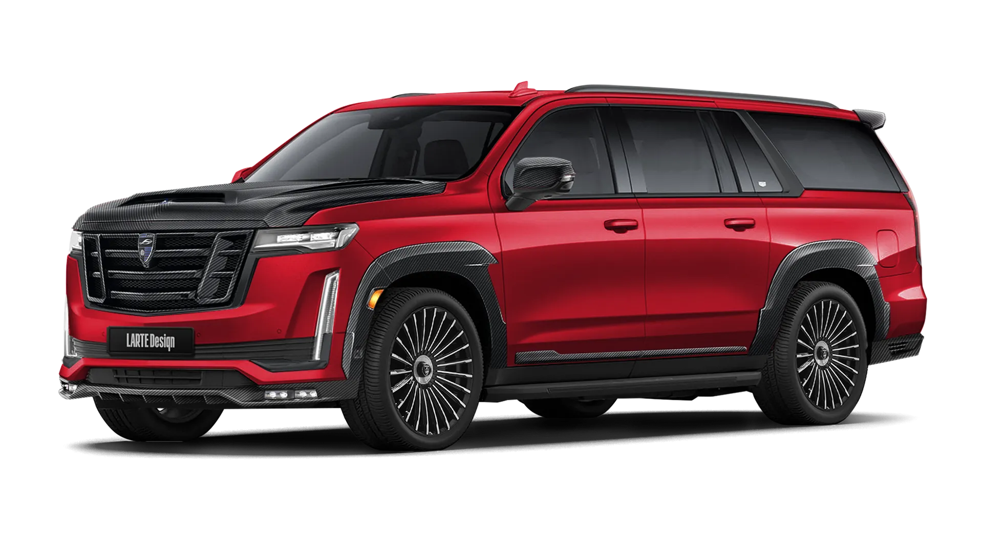 CADILLAC ESCALADE GMT 1XX 2020 - 2024 в цвете Infrared Tintcoat с карбоновым обвесом