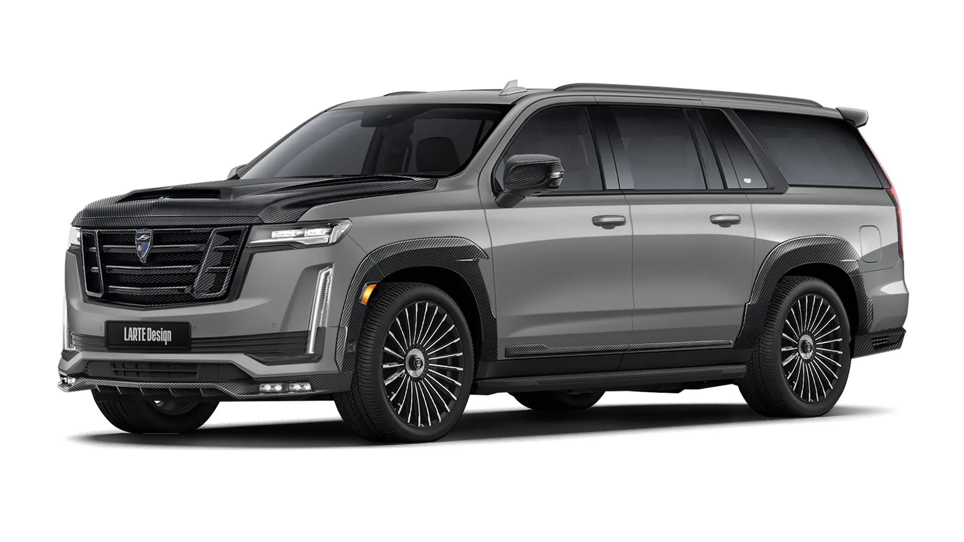 CADILLAC ESCALADE GMT 1XX 2020 - 2024 в цвете Satin Steel Metallic с карбоновым обвесом
