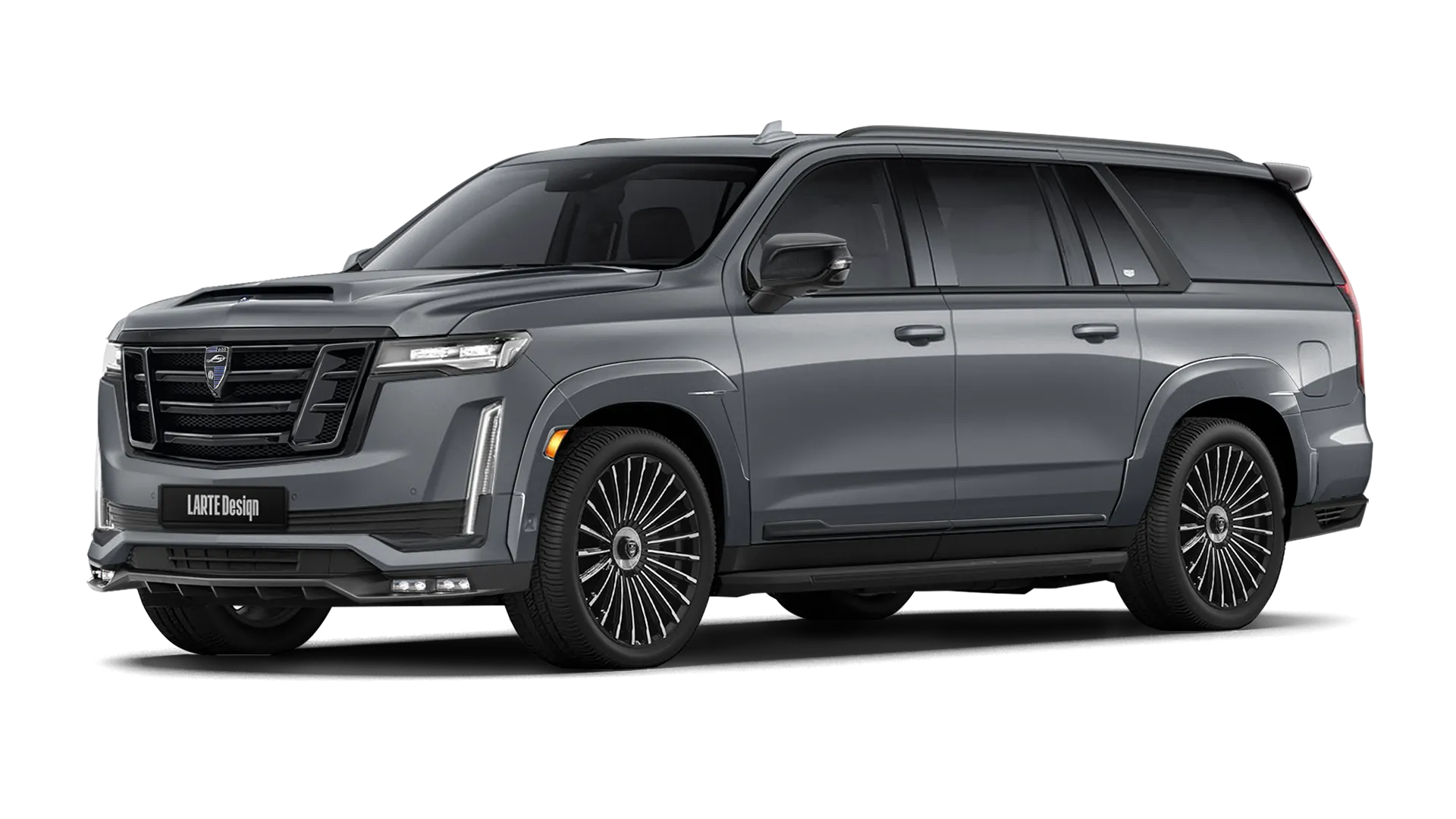CADILLAC ESCALADE GMT 1XX 2020 - 2024 в цвете Shadow Metallic с кастомным обвесом