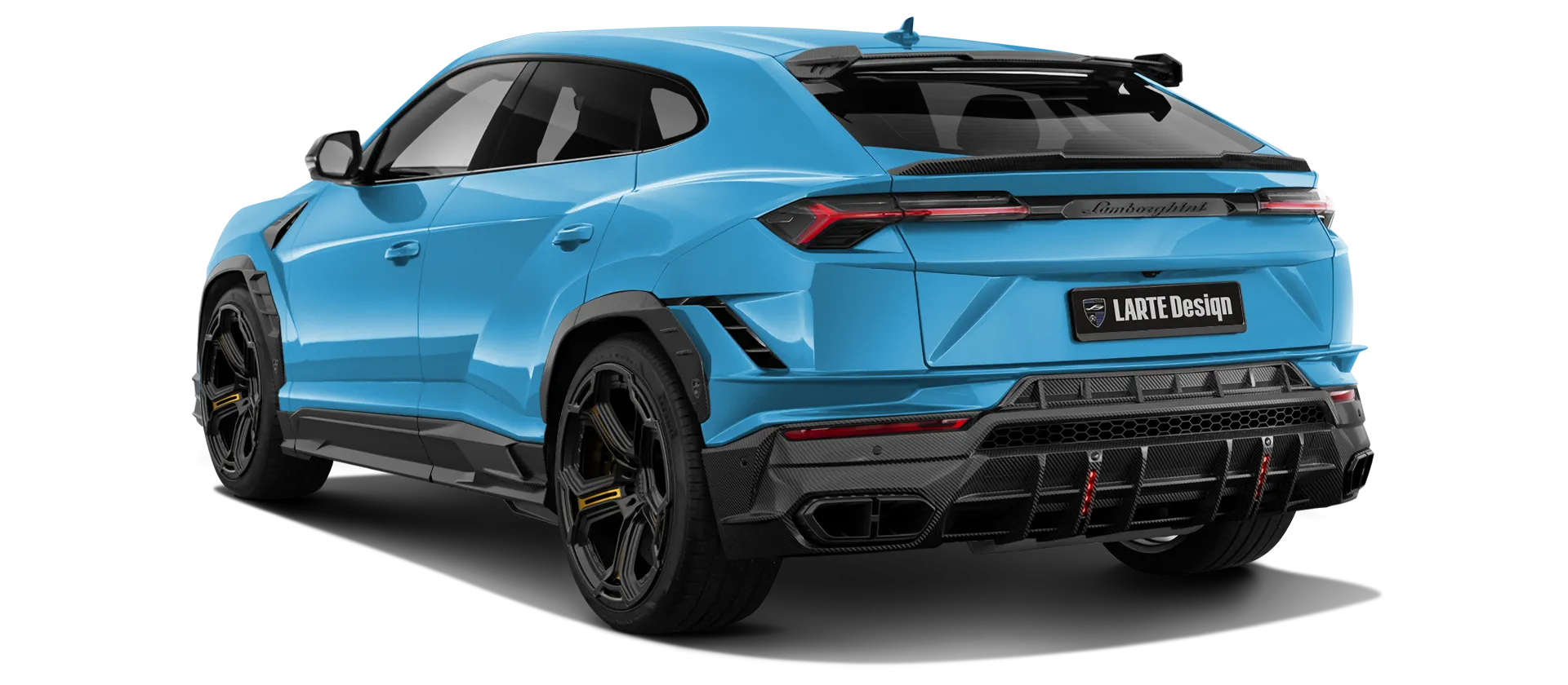 Lamborghini URUS S / Performante в цвете Blu Capheus с карбоновым тюнингом