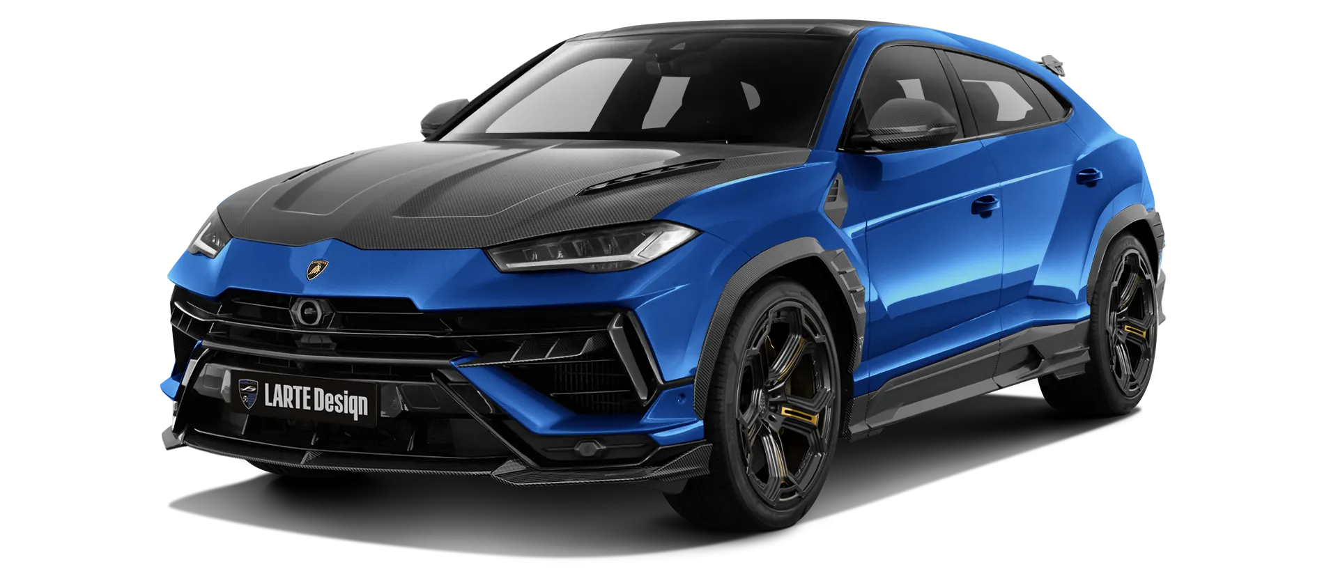 Lamborghini URUS S / Performante в цвете Blu Nethus с карбоновым обвесом