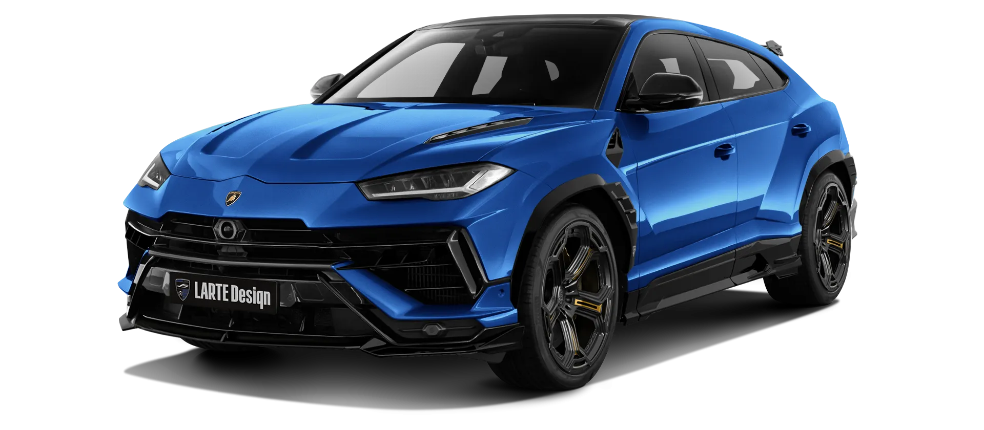 Lamborghini URUS S / Performante в цвете Blu Nethus с кастомным обвесом