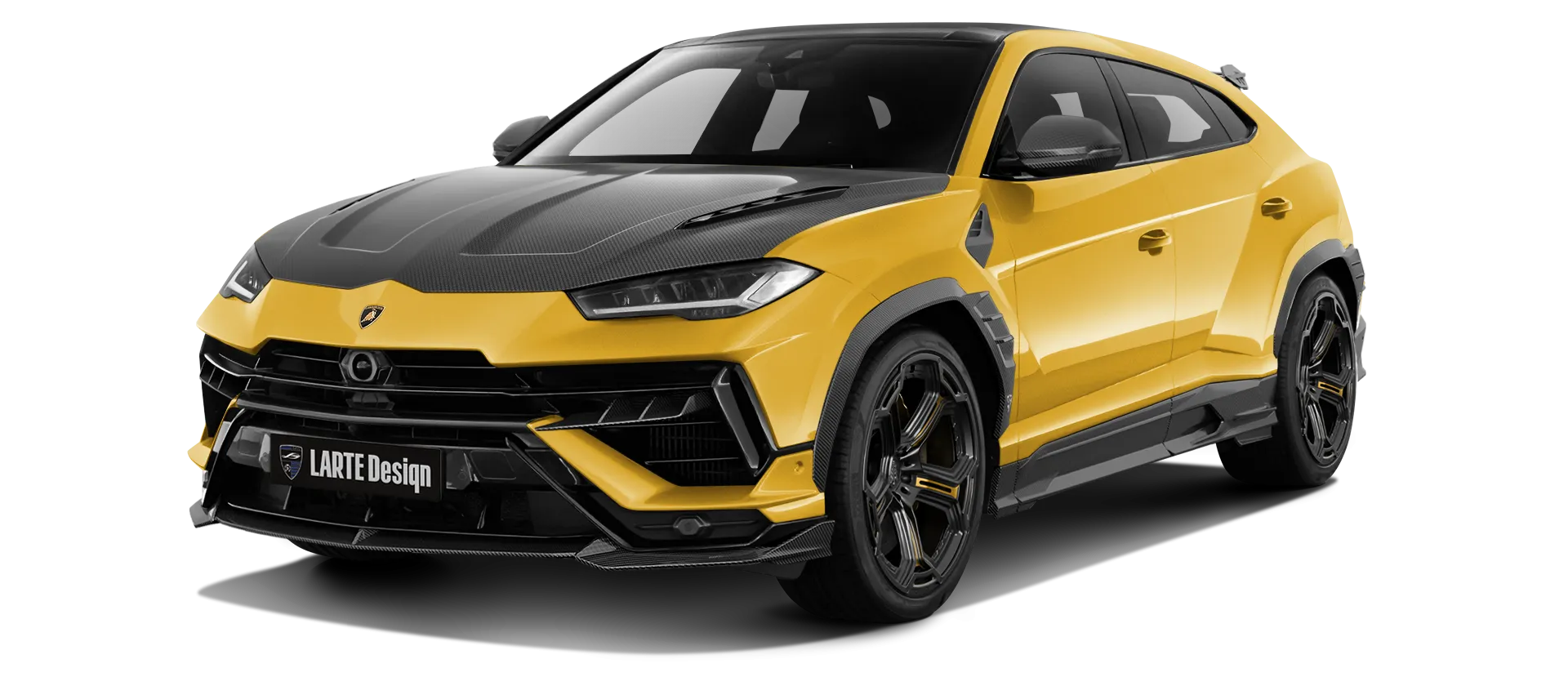Lamborghini URUS S / Performante в цвете Giallo Inti с карбоновым обвесом