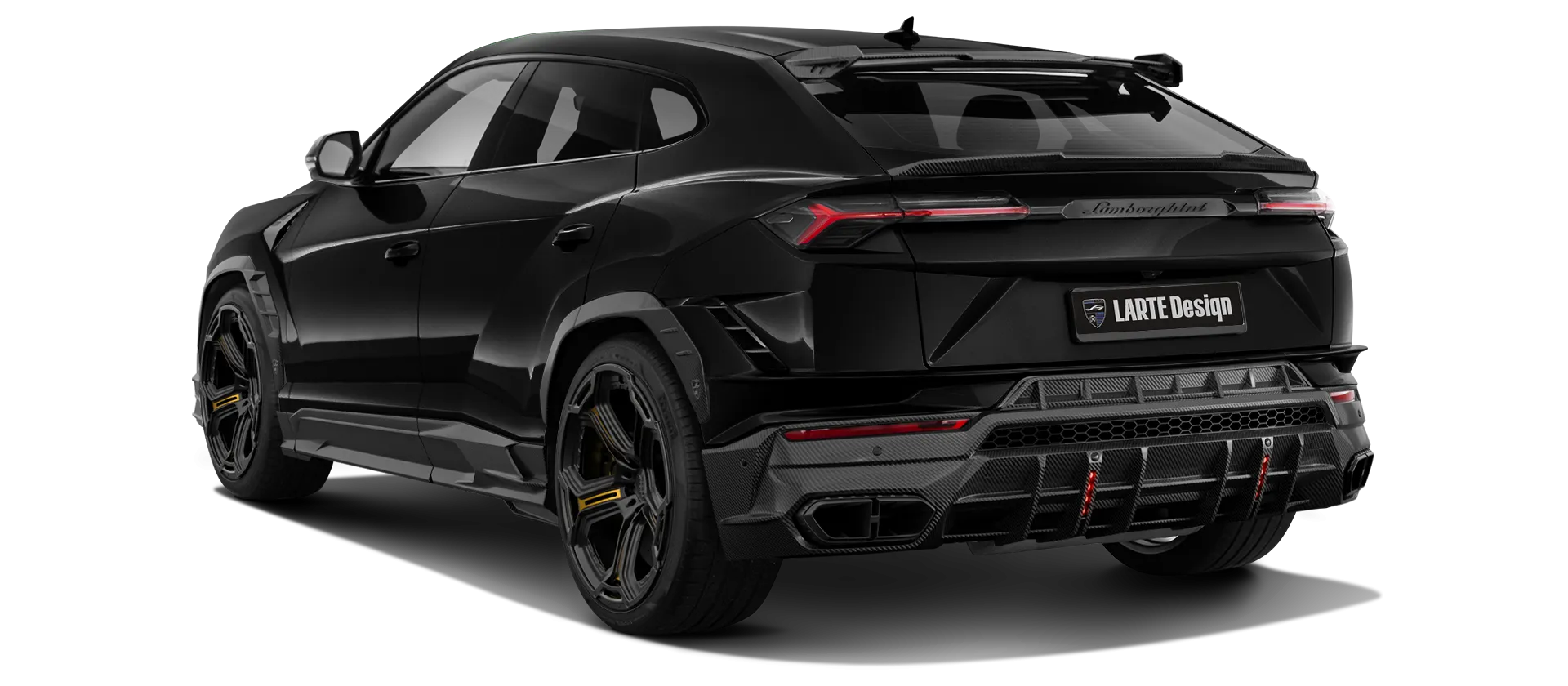 Lamborghini URUS S / Performante в цвете Nero Helene с карбоновым тюнингом
