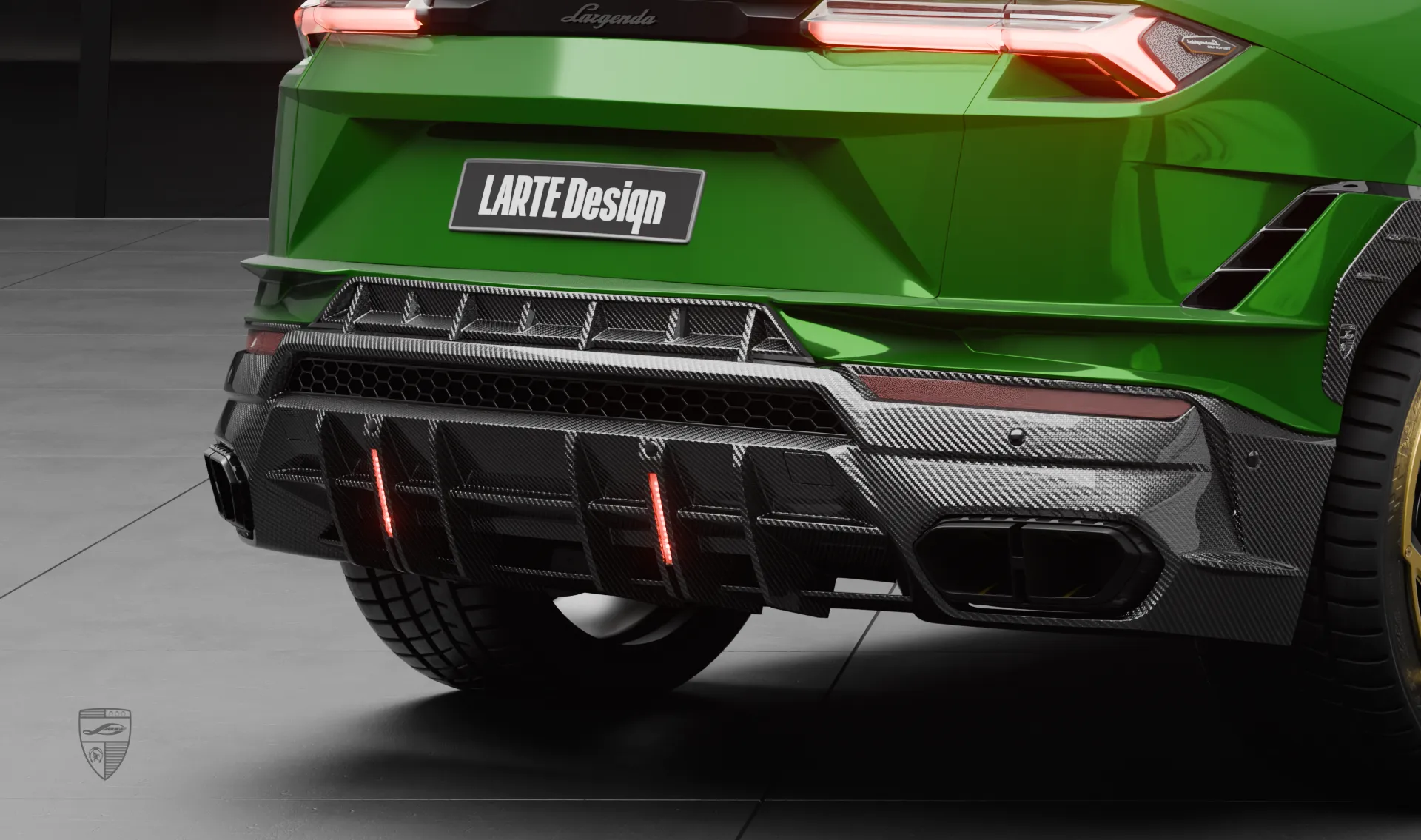 Обновление с диффузором заднего бампера для авто класса люкс Lamborghini URUS S / Performante от LARTE Design